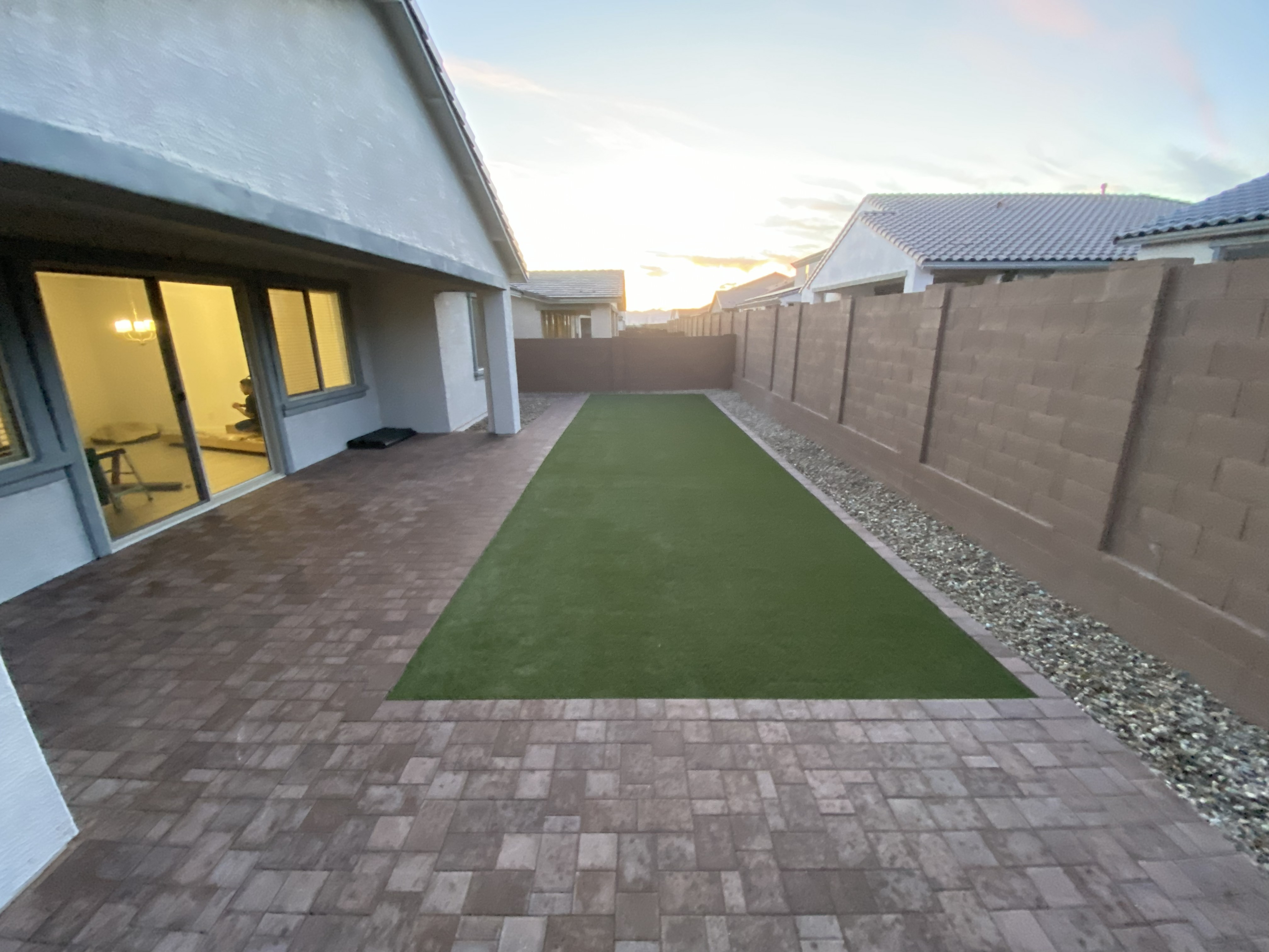 artificial turf & pavers installed Phoenix, AZ